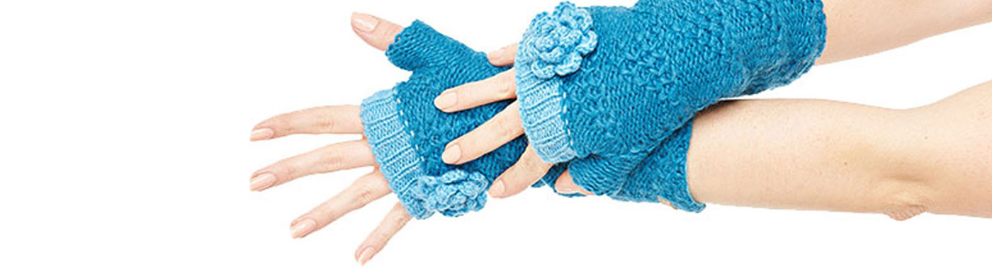 Armstulpen Pulswärmer Strickstulpen Handschuhe ohne Finger kuschlig warm 