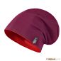 Preview: Beanie zum Wenden aus Baumwolle Rot