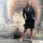 Preview: Sportliches Kleid mit Bündchen schwarz getragen