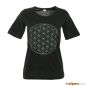 Preview: T-Shirt mit Blume des Lebens schwarz