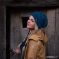 Preview: Wollmuetze Aloha Blau Tragebeispiel