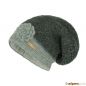 Preview: Beanie Wollmütze mit Blume grau