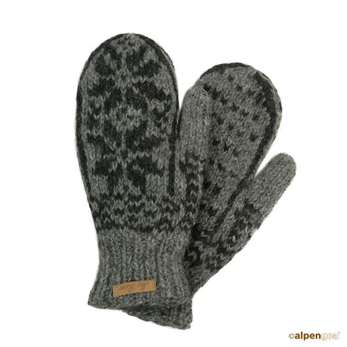 Fäustlinge mit Schneeflocken Grau Snowmor
