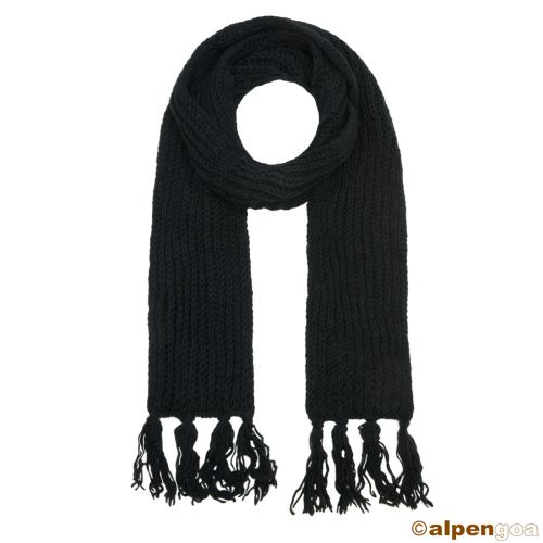 Merino Schal Schwarz