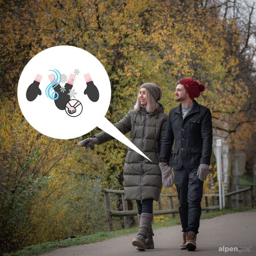 Pärchenhandschuh Modell Valentin Tragebeispiel