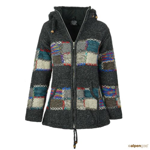 Patchwork Shakaloha Jacke Waschen Gefütterte Wolljacke Kaufen Alpengoa