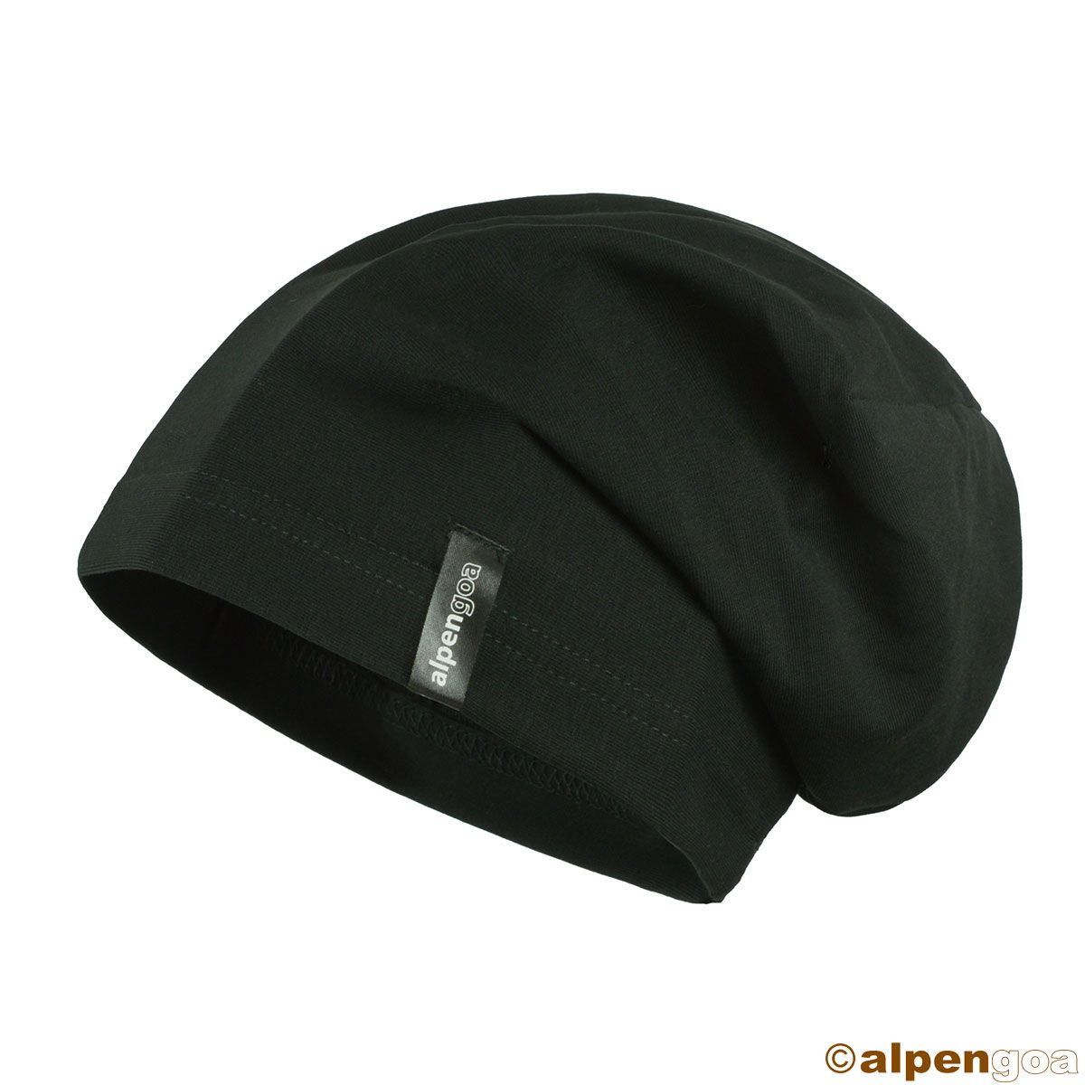 Jersey Beanie Mütze Schwarz