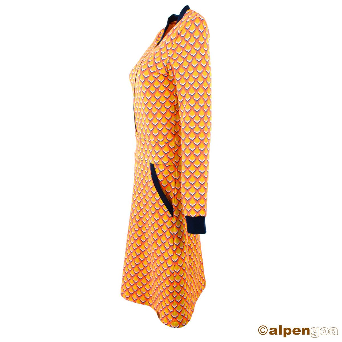 Sportliches Kleid mit Bündchen OrangeSeitenansicht