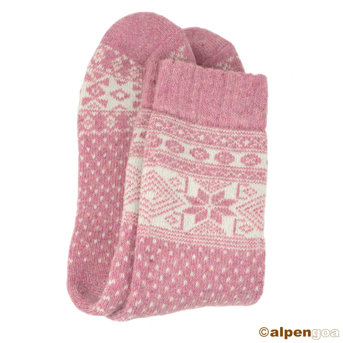 Norweger Stricksocken in Rosa