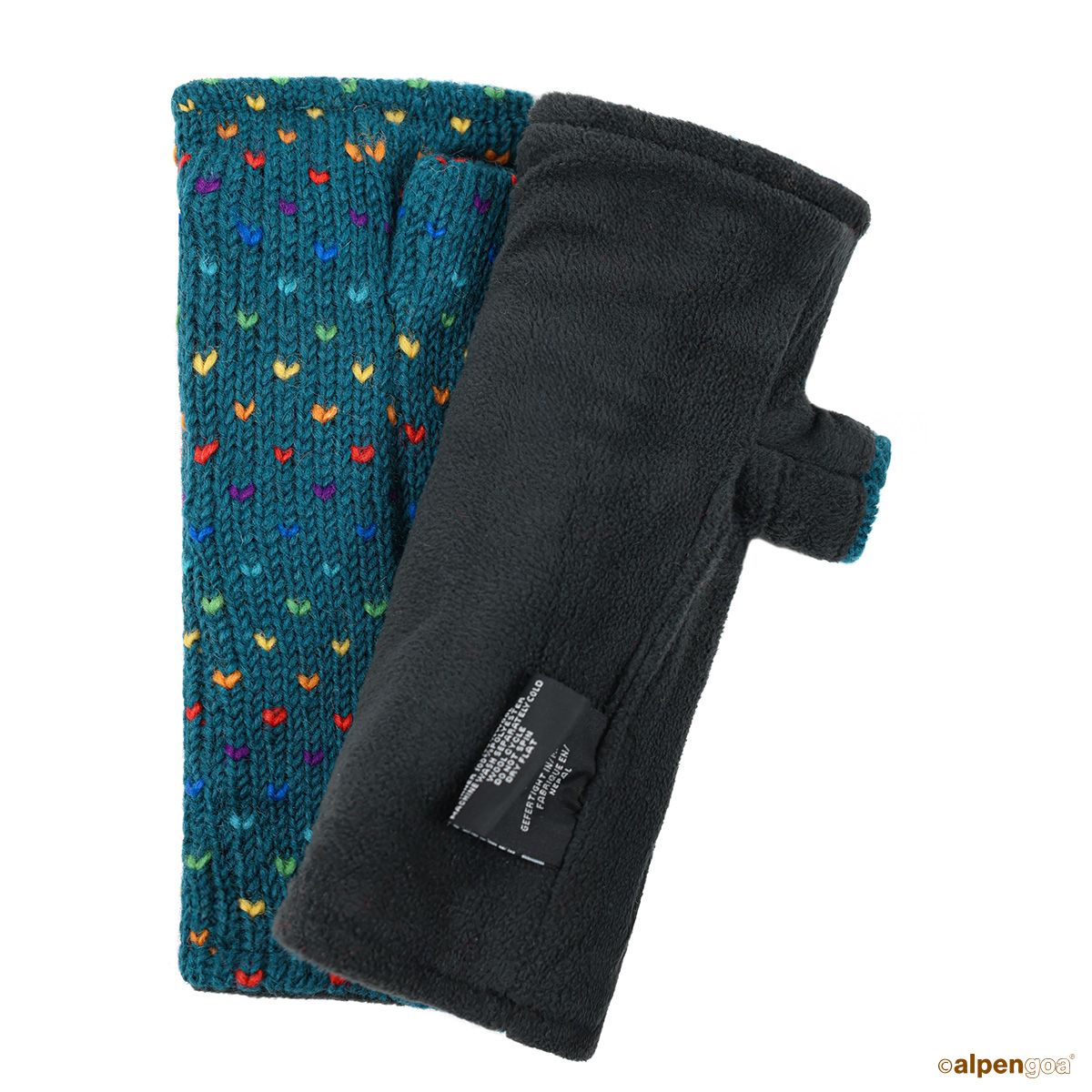 Pulswärmer Ines Regenbogen Innenseite