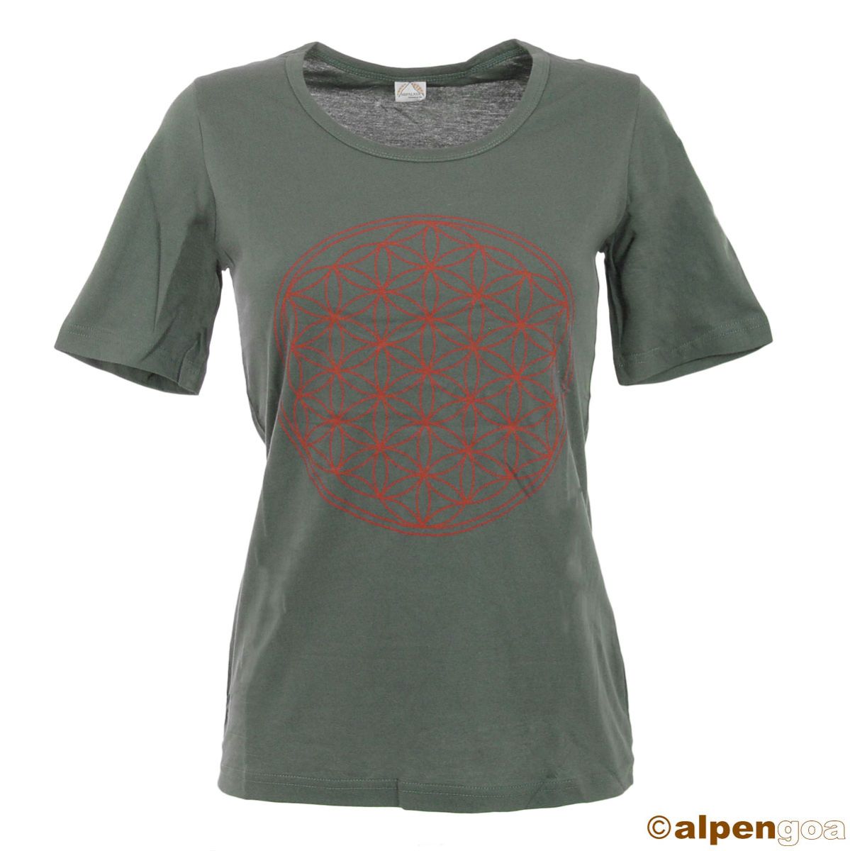 T-Shirt mit Blume des Lebens grau