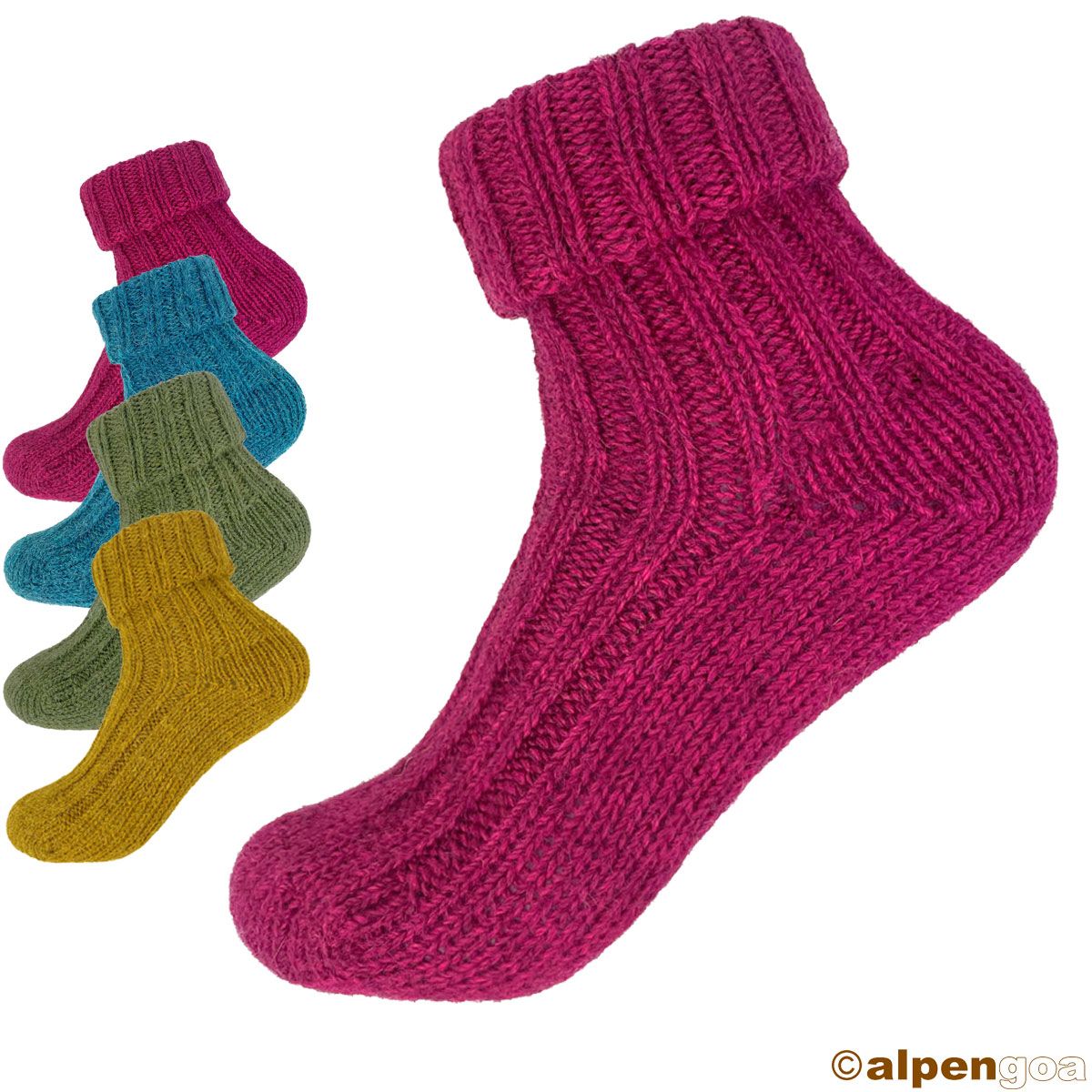 Stricksocken mit Umschlag Übersicht