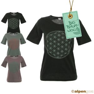 T-Shirt mit Blume des Lebens Print